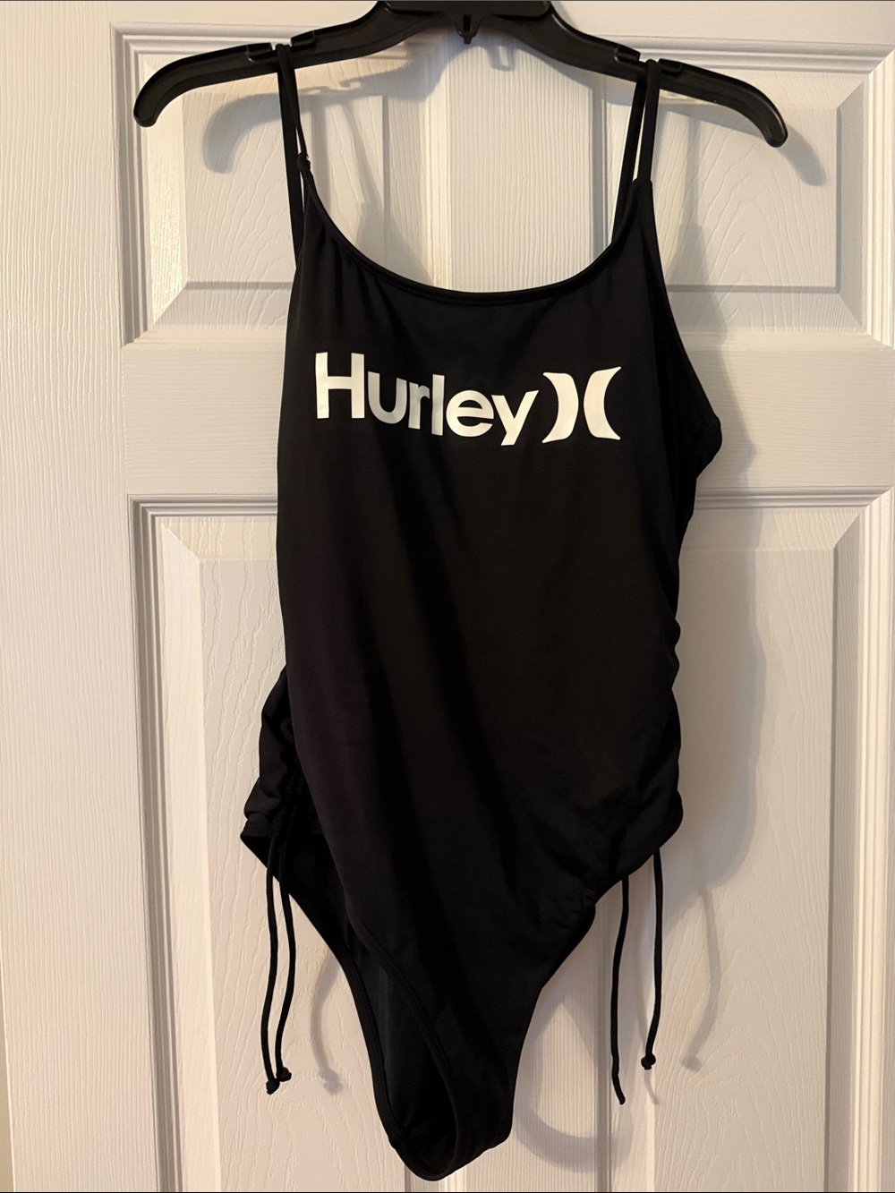 Hurley Black One-Piece Swimsuit with White Logo